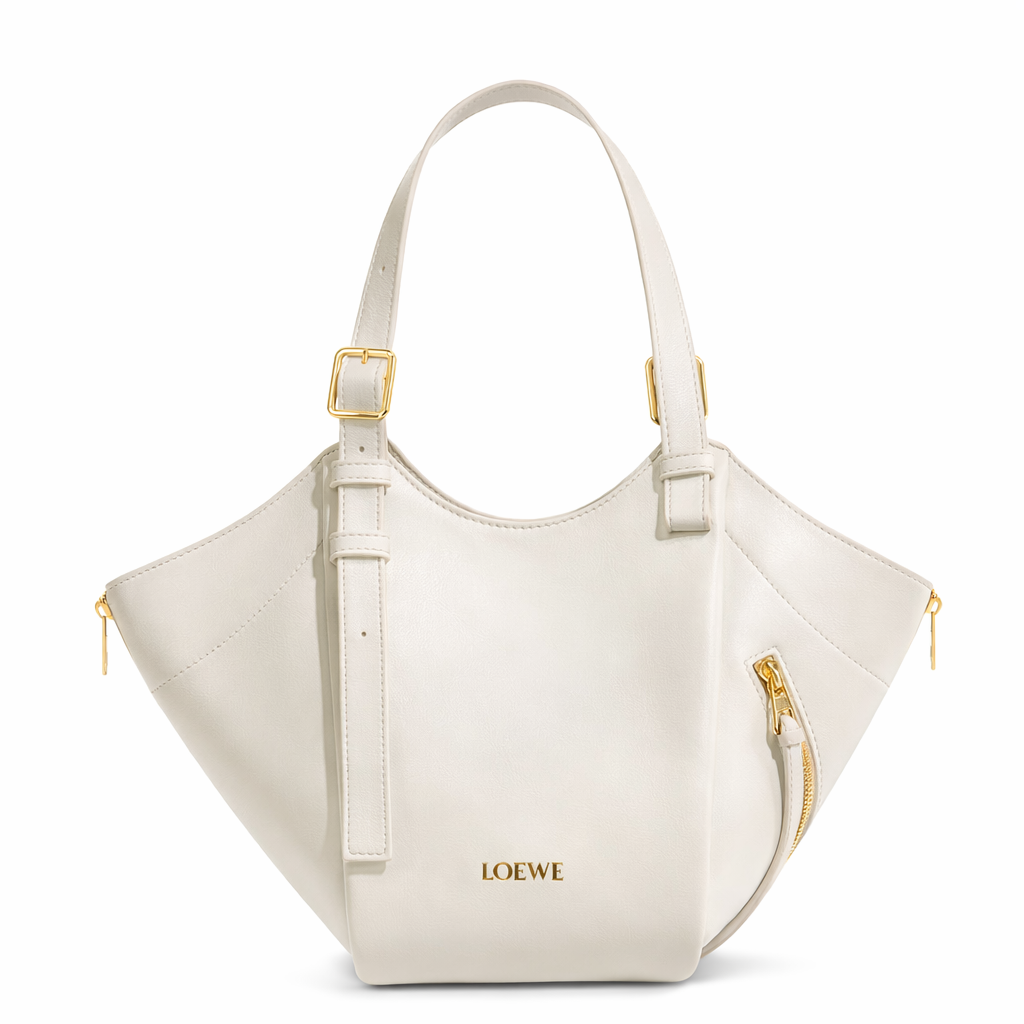 This is a LOEWE Hammock Flip medium leather tote