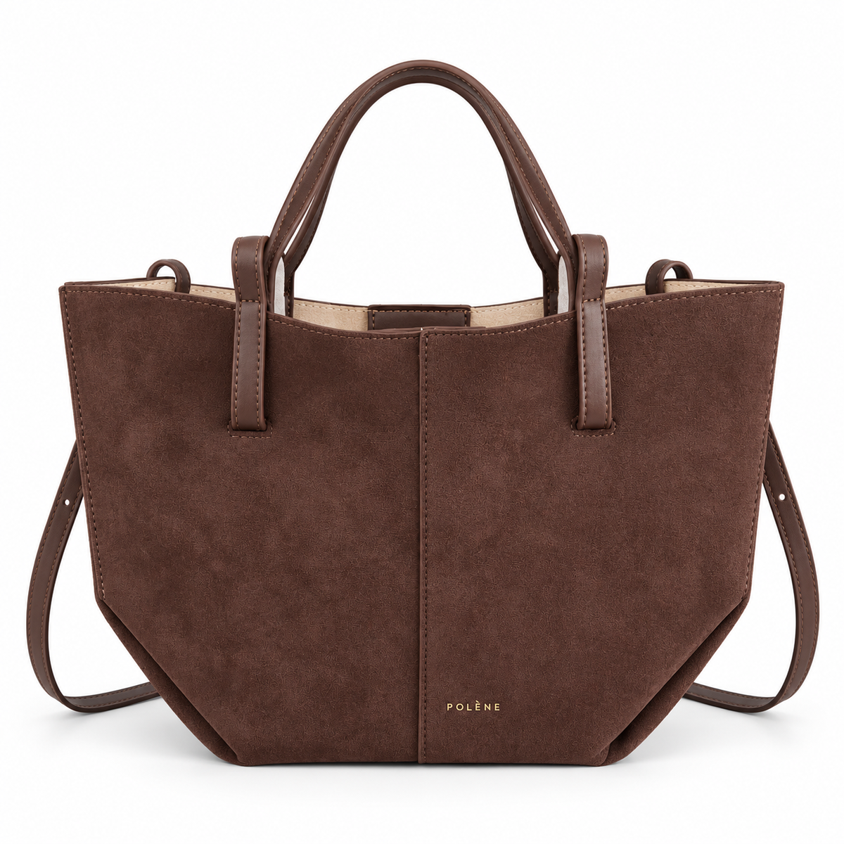 Polene Cyme Suede Tote Bag