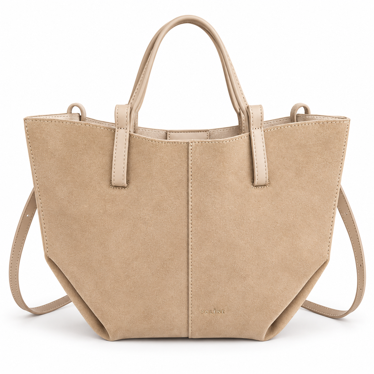 Polene Cyme Suede Tote Bag