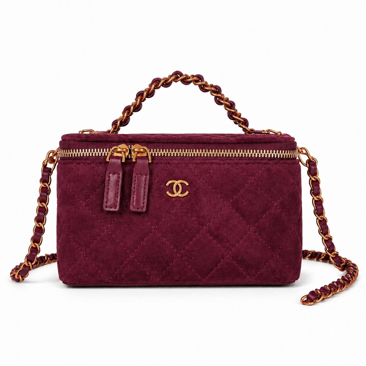 Chanel  Vanity Suede Leather