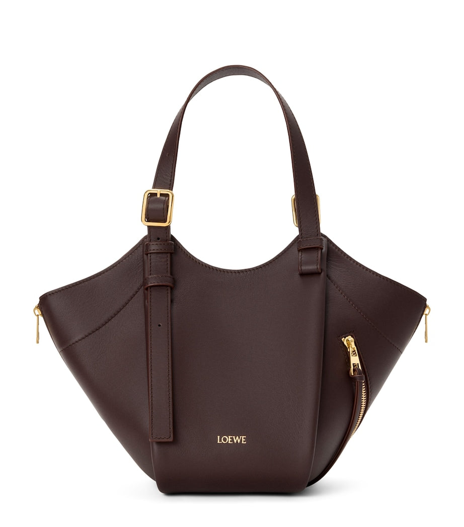 This is a LOEWE Hammock Flip medium leather tote