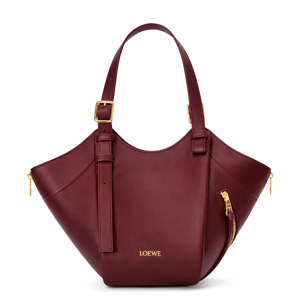 This is a LOEWE Hammock Flip medium leather tote