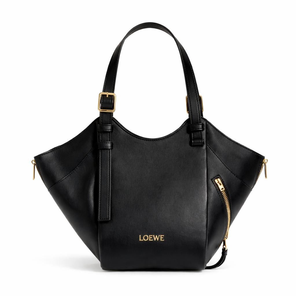 This is a LOEWE Hammock Flip medium leather tote