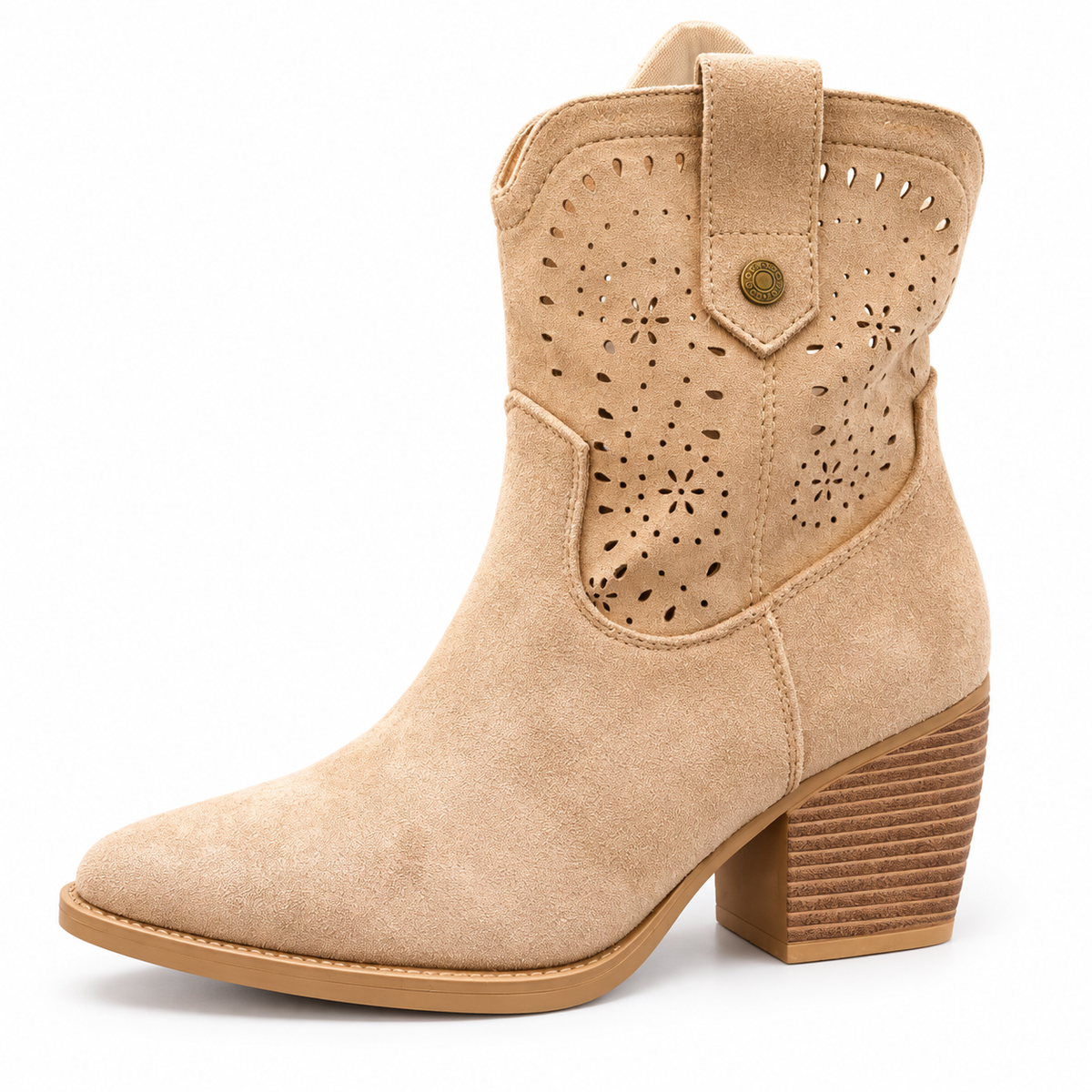 suede cowboy ankle boots
