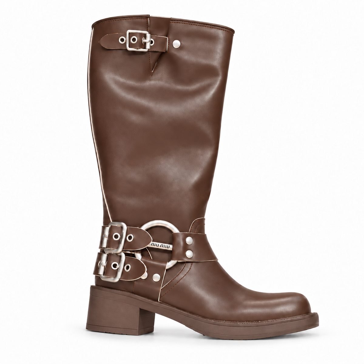 Miu Miu Biker Knee Boots