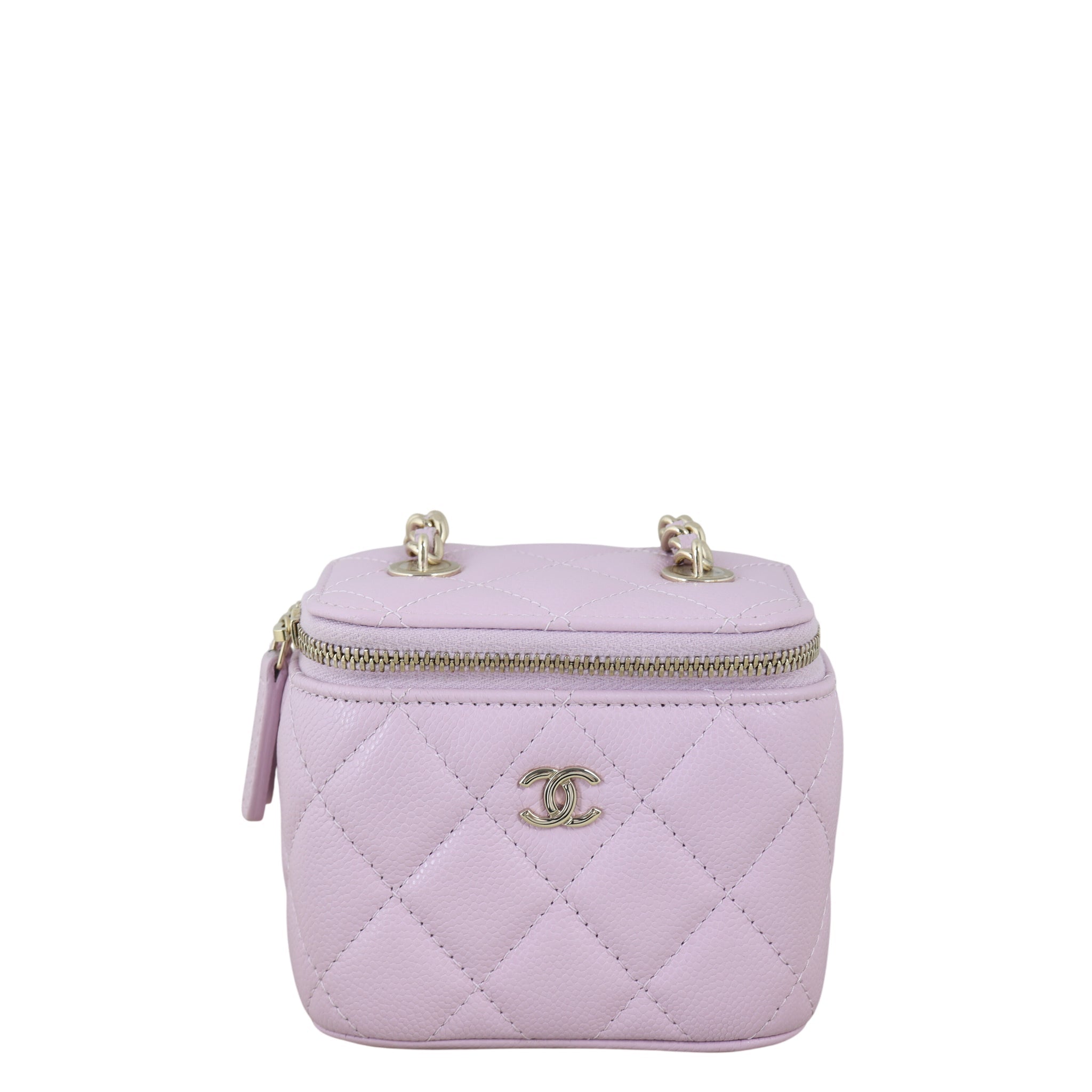 Black Caviar Leather Mini Vanity