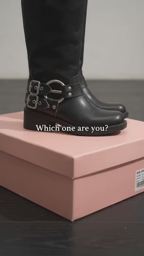 Miu Miu Biker Knee Boots